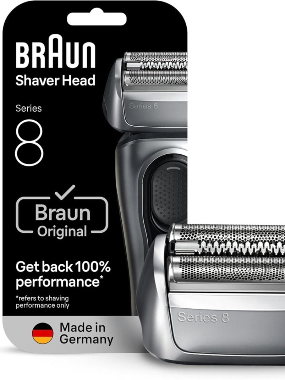 Braun Series 8 Men's Electric Shaver Head Replacement, 83M, Silver